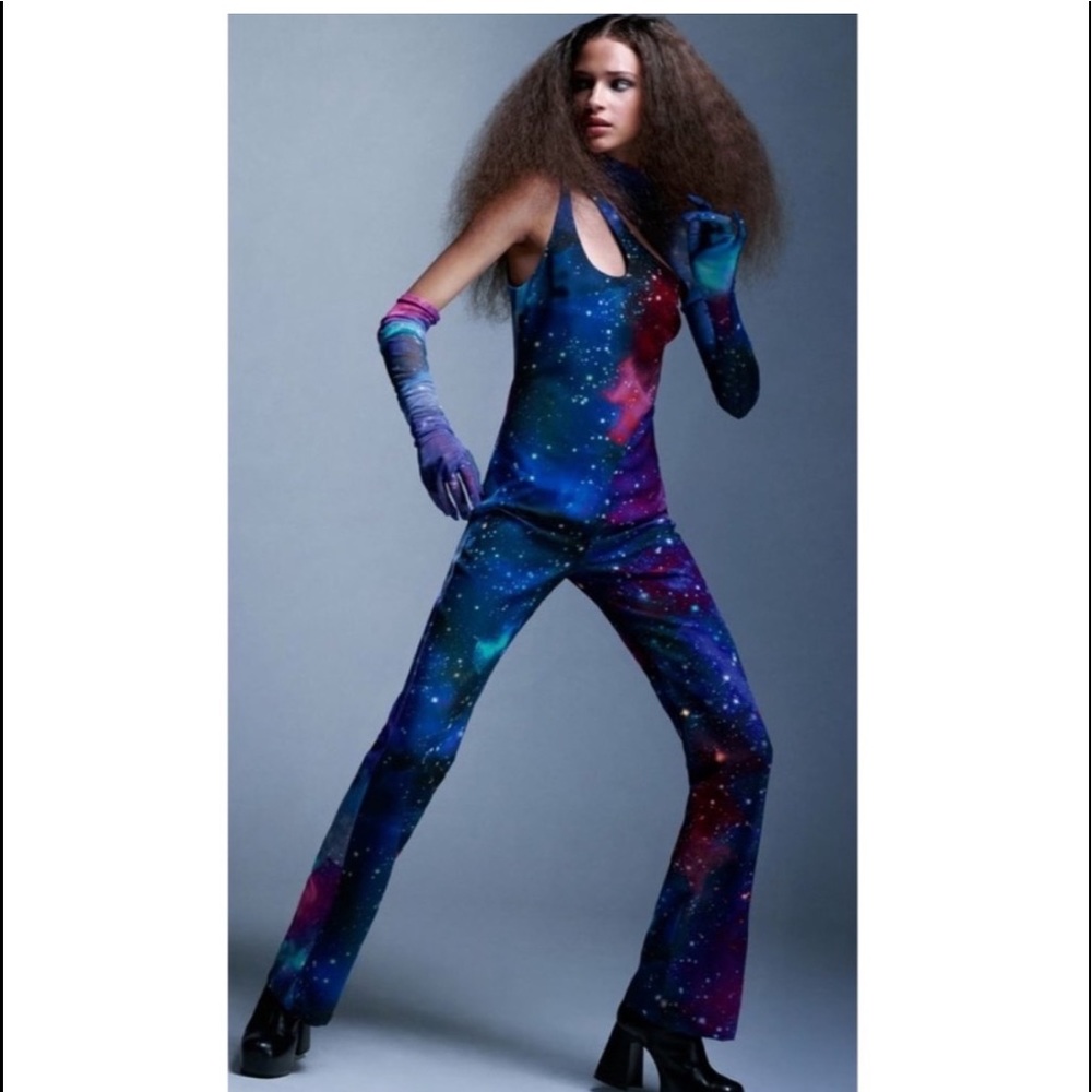 NWT Zara The Galactic Halloween Burning Man Jumpsuit Costume sz M/L